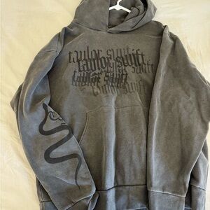Taylor Swift Gray Hoodie with Black Design